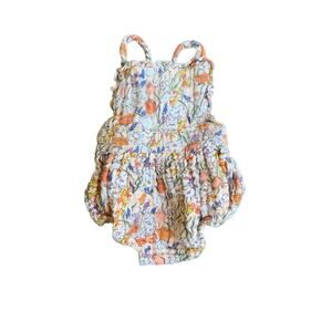 Angel Dear Flower Print Gauze Romper